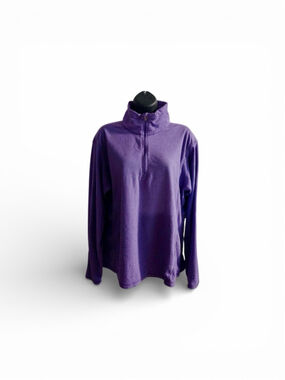 Alpine Design Women's Purple Textured Quarter-Zip Pullover - Size XL - JC458
